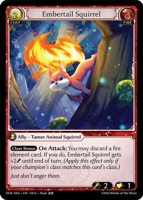Image for Embertail Squirrel (130) (Dawn of Ashes Alter Edition) - Grand Archive TCG
