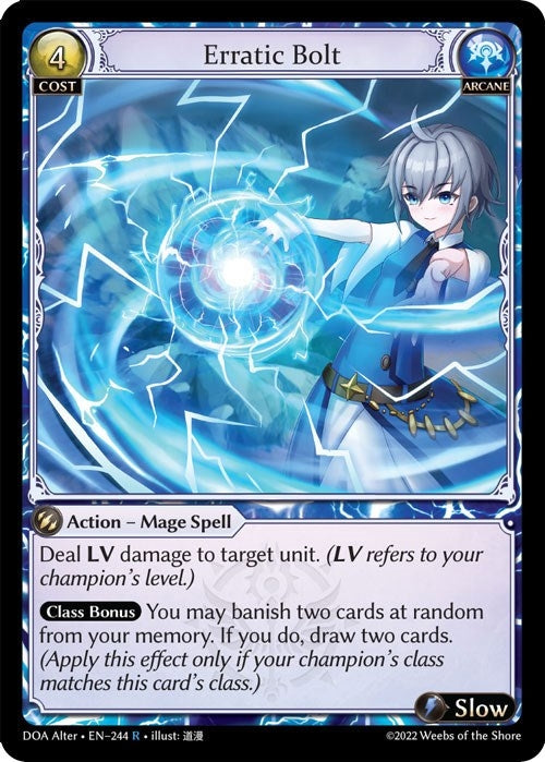 Image for Erratic Bolt (244) (Dawn of Ashes Alter Edition) - Grand Archive TCG