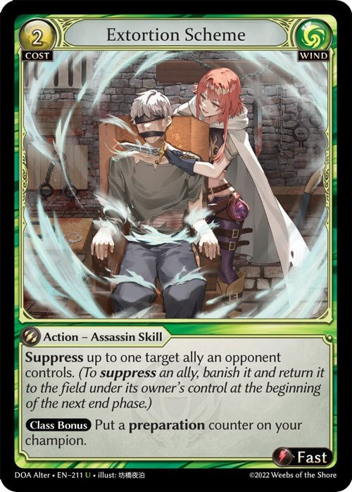 Image for Extortion Scheme (211) (Dawn of Ashes Alter Edition) - Grand Archive TCG