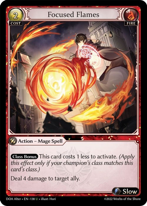 Image for Focused Flames (138) (Dawn of Ashes Alter Edition) - Grand Archive TCG