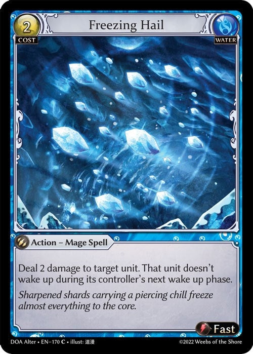 Image for Freezing Hail (170) (Dawn of Ashes Alter Edition) - Grand Archive TCG