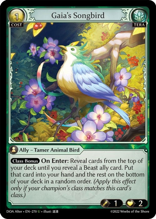 Image for Gaia's Songbird (270) (Dawn of Ashes Alter Edition) - Grand Archive TCG