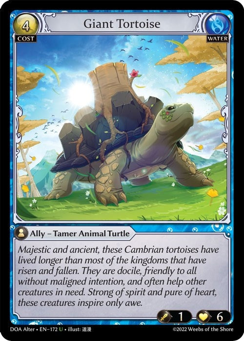Image for Giant Tortoise (172) (Dawn of Ashes Alter Edition) - Grand Archive TCG
