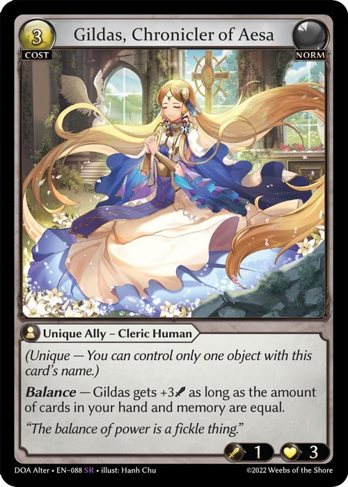 Image for Gildas, Chronicler of Aesa (088) (Dawn of Ashes Alter Edition) - Grand Archive TCG