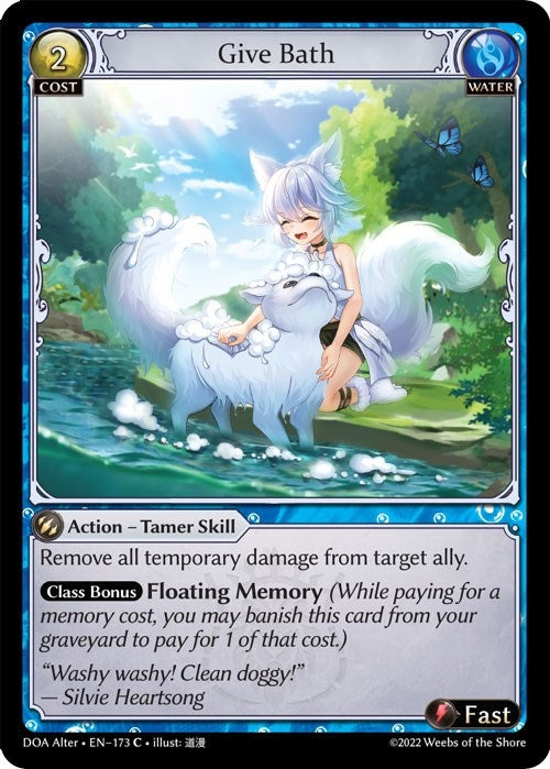 Image for Give Bath (173) (Dawn of Ashes Alter Edition) - Grand Archive TCG