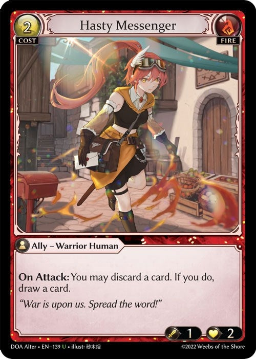 Image for Hasty Messenger (139) (Dawn of Ashes Alter Edition) - Grand Archive TCG