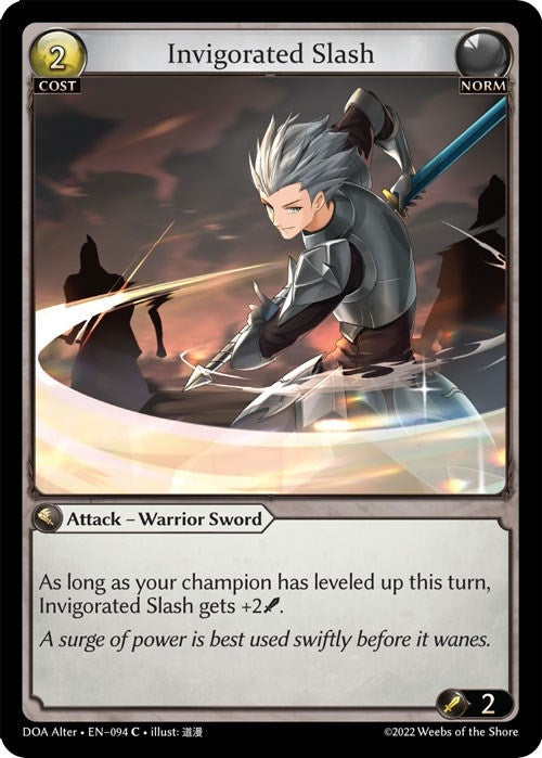 Image for Invigorated Slash (094) (Dawn of Ashes Alter Edition) - Grand Archive TCG