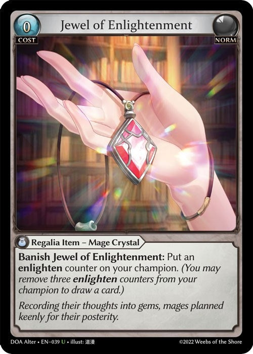 Image for Jewel of Enlightenment (039) (Dawn of Ashes Alter Edition) - Grand Archive TCG