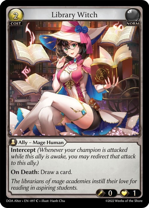 Image for Library Witch (097) (Dawn of Ashes Alter Edition) - Grand Archive TCG