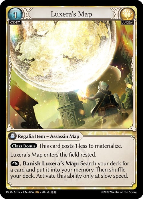 Image for Luxera's Map (066) (Dawn of Ashes Alter Edition) - Grand Archive TCG