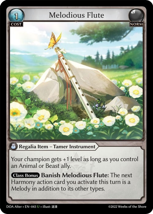 Image for Melodious Flute (043) (Dawn of Ashes Alter Edition) - Grand Archive TCG