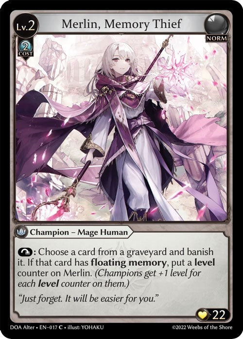 Image for Merlin, Memory Thief (017) (Dawn of Ashes Alter Edition) - Grand Archive TCG