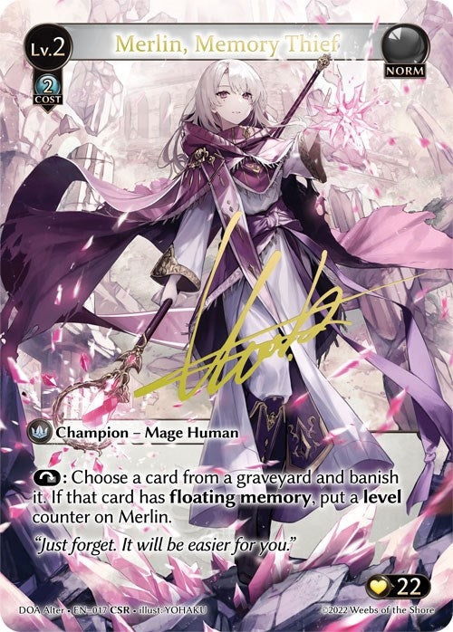 Image for Merlin, Memory Thief (CSR) (017) (Dawn of Ashes Alter Edition) - Grand Archive TCG