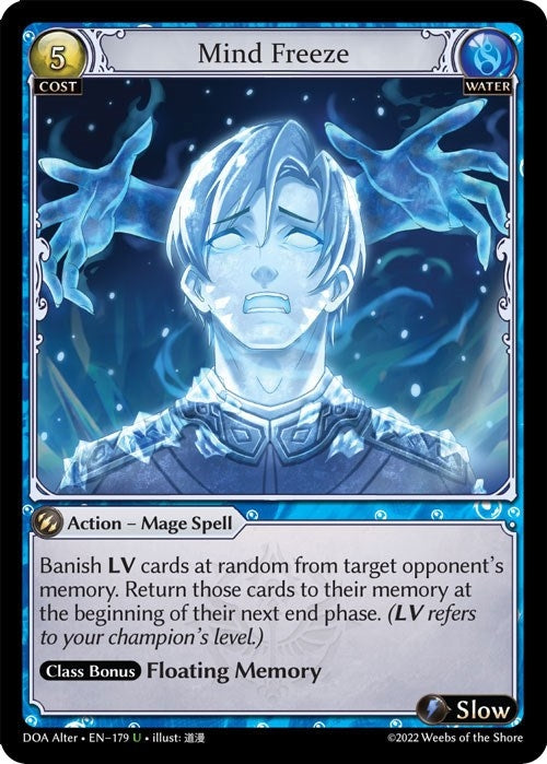 Image for Mind Freeze (179) (Dawn of Ashes Alter Edition) - Grand Archive TCG