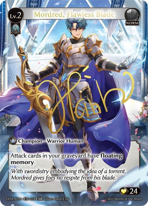Image for Mordred, Flawless Blade (CSR) (018) (Dawn of Ashes Alter Edition) - Grand Archive TCG