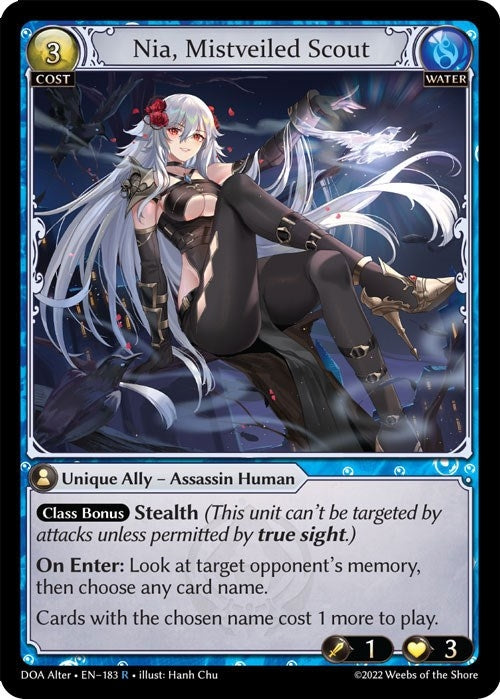 Image for Nia, Mistveiled Scout (183) (Dawn of Ashes Alter Edition) - Grand Archive TCG