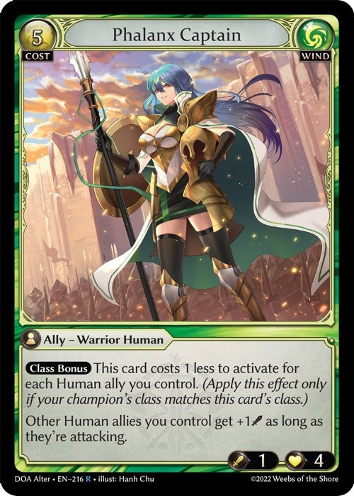Image for Phalanx Captain (216) (Dawn of Ashes Alter Edition) - Grand Archive TCG