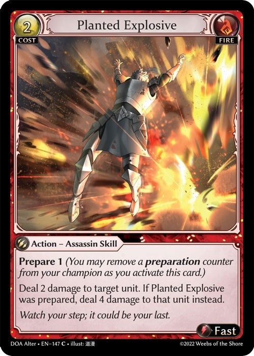 Image for Planted Explosive (147) (Dawn of Ashes Alter Edition) - Grand Archive TCG
