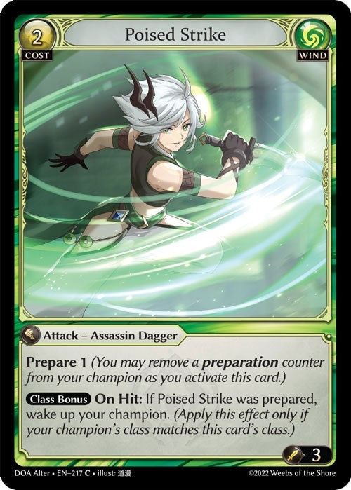 Image for Poised Strike (217) (Dawn of Ashes Alter Edition) - Grand Archive TCG