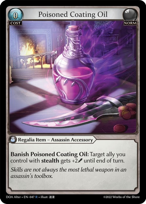 Image for Poisoned Coating Oil (047) (Dawn of Ashes Alter Edition) - Grand Archive TCG