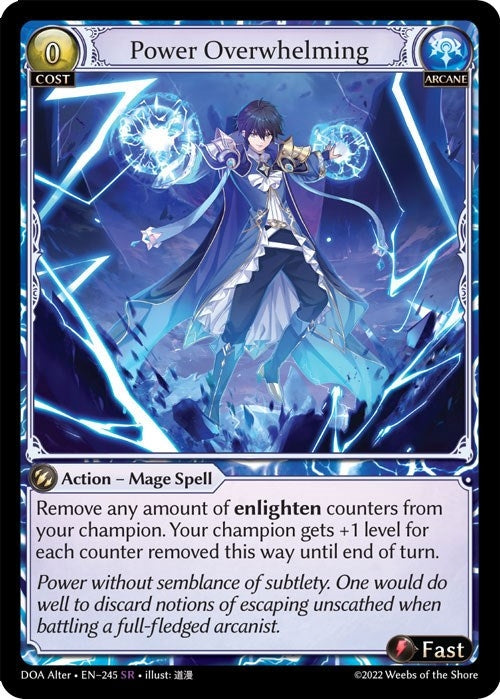 Image for Power Overwhelming (245) (Dawn of Ashes Alter Edition) - Grand Archive TCG