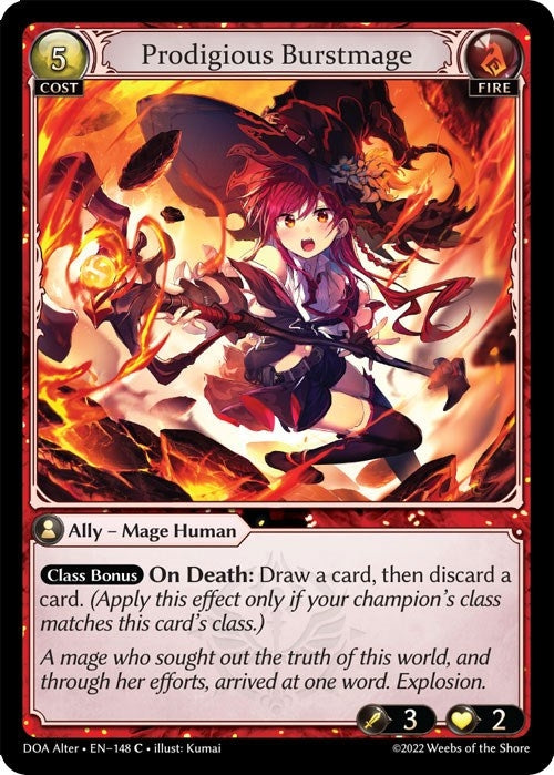 Image for Prodigious Burstmage (148) (Dawn of Ashes Alter Edition) - Grand Archive TCG