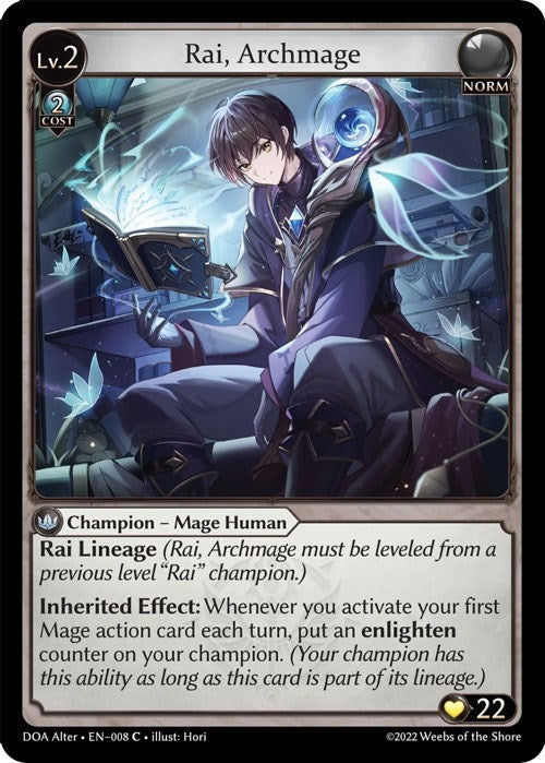 Image for Rai, Archmage (008) (Dawn of Ashes Alter Edition) - Grand Archive TCG