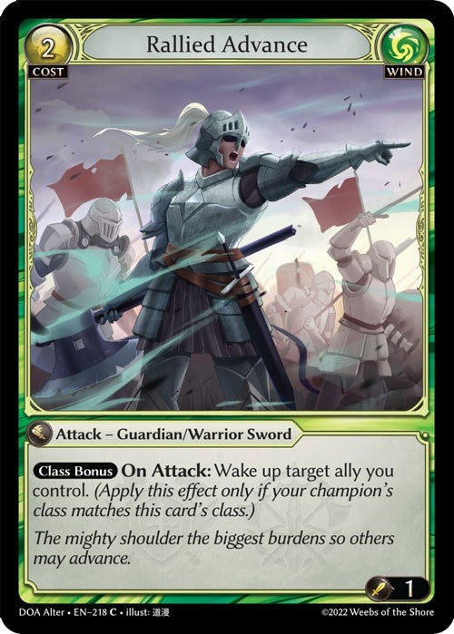 Image for Rallied Advance (218) (Dawn of Ashes Alter Edition) - Grand Archive TCG