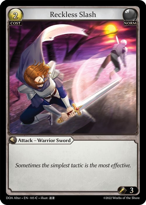 Image for Reckless Slash (105) (Dawn of Ashes Alter Edition) - Grand Archive TCG