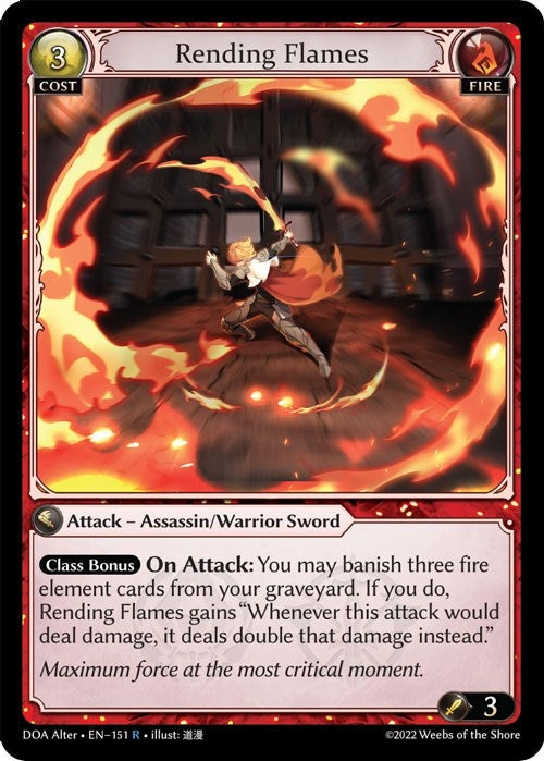 Image for Rending Flames (151) (Dawn of Ashes Alter Edition) - Grand Archive TCG
