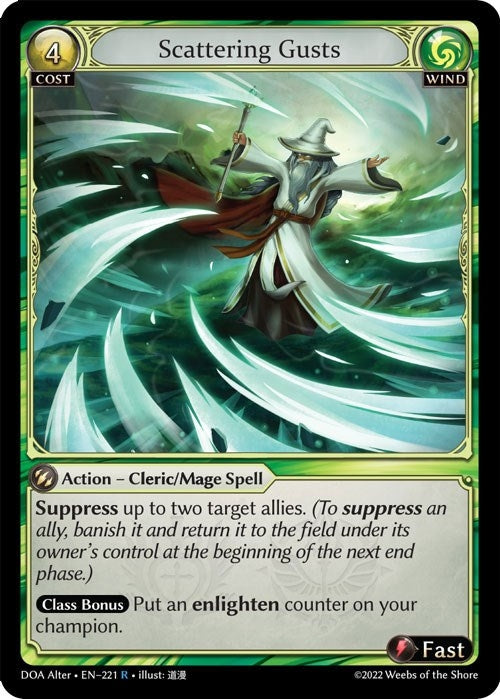 Image for Scattering Gusts (221) (Dawn of Ashes Alter Edition) - Grand Archive TCG