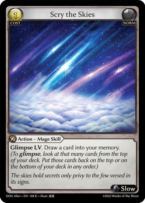 Image for Scry the Skies (108) (Dawn of Ashes Alter Edition) - Grand Archive TCG