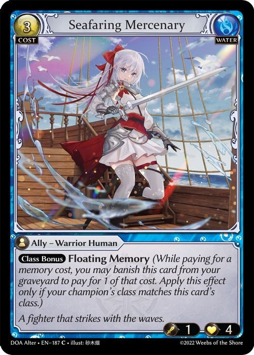 Image for Seafaring Mercenary (187) (Dawn of Ashes Alter Edition) - Grand Archive TCG
