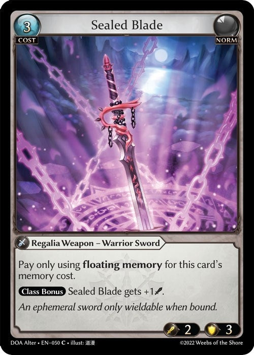 Image for Sealed Blade (050) (Dawn of Ashes Alter Edition) - Grand Archive TCG