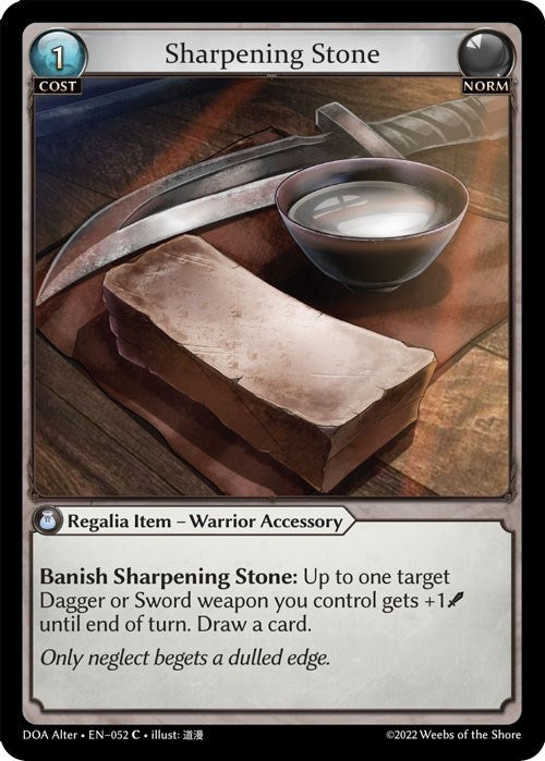 Image for Sharpening Stone (052) (Dawn of Ashes Alter Edition) - Grand Archive TCG