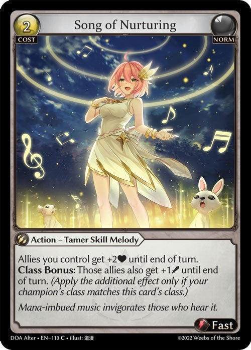 Image for Song of Nurturing (110) (Dawn of Ashes Alter Edition) - Grand Archive TCG
