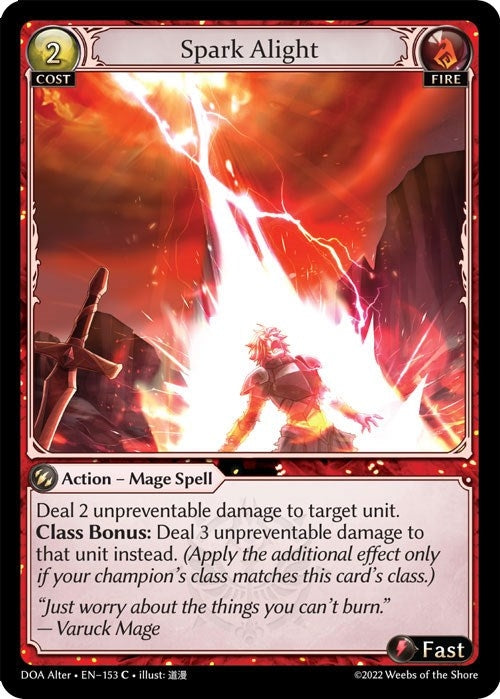 Image for Spark Alight (153) (Dawn of Ashes Alter Edition) - Grand Archive TCG