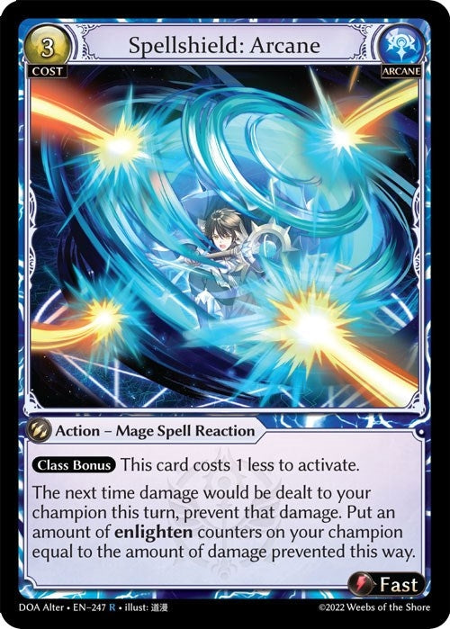 Image for Spellshield: Arcane (247) (Dawn of Ashes Alter Edition) - Grand Archive TCG