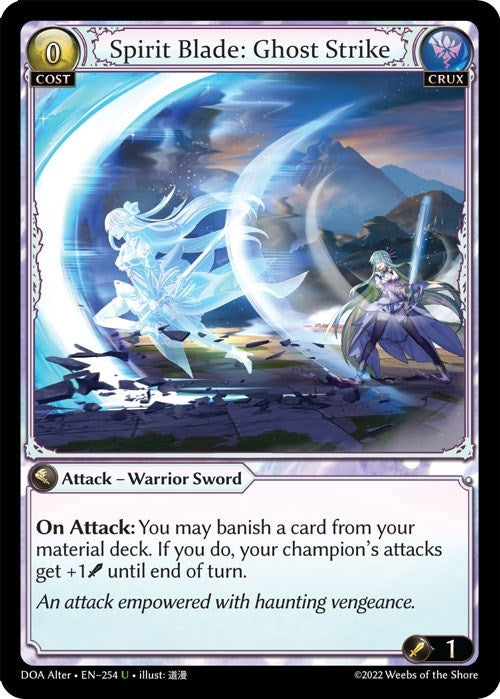 Image for Spirit Blade: Ghost Strike (254) (Dawn of Ashes Alter Edition) - Grand Archive TCG