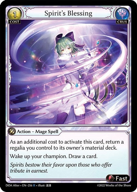 Image for Spirit's Blessing (256) (Dawn of Ashes Alter Edition) - Grand Archive TCG