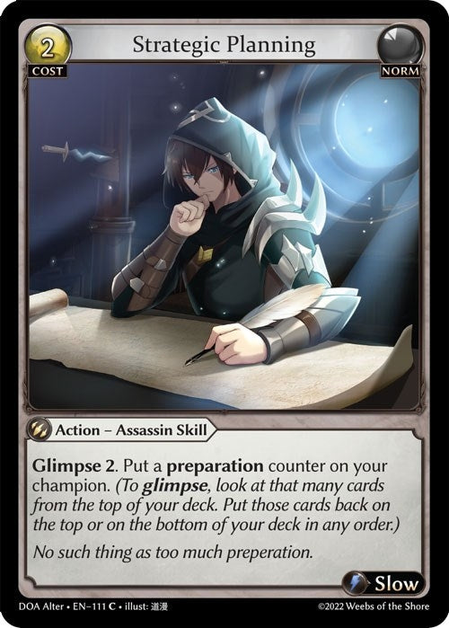 Image for Strategic Planning (111) (Dawn of Ashes Alter Edition) - Grand Archive TCG
