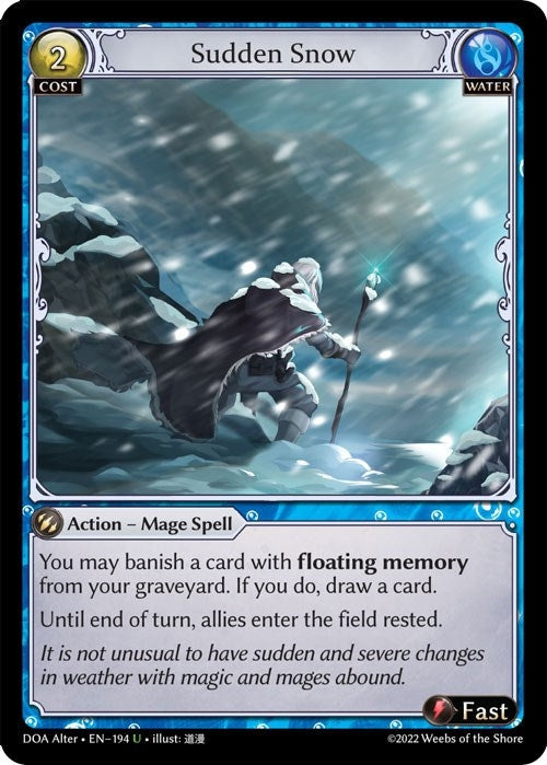 Image for Sudden Snow (194) (Dawn of Ashes Alter Edition) - Grand Archive TCG