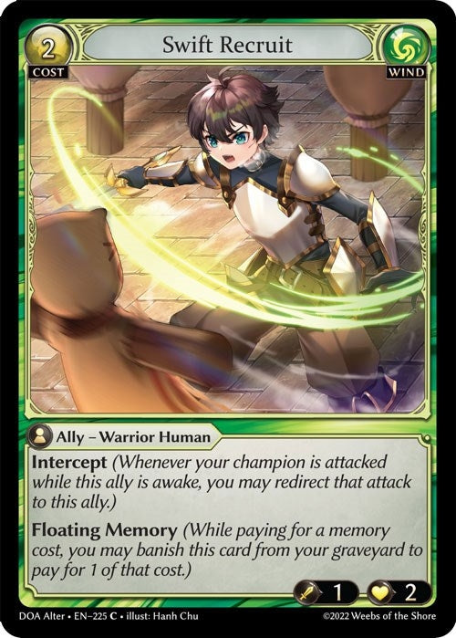 Image for Swift Recruit (225) (Dawn of Ashes Alter Edition) - Grand Archive TCG