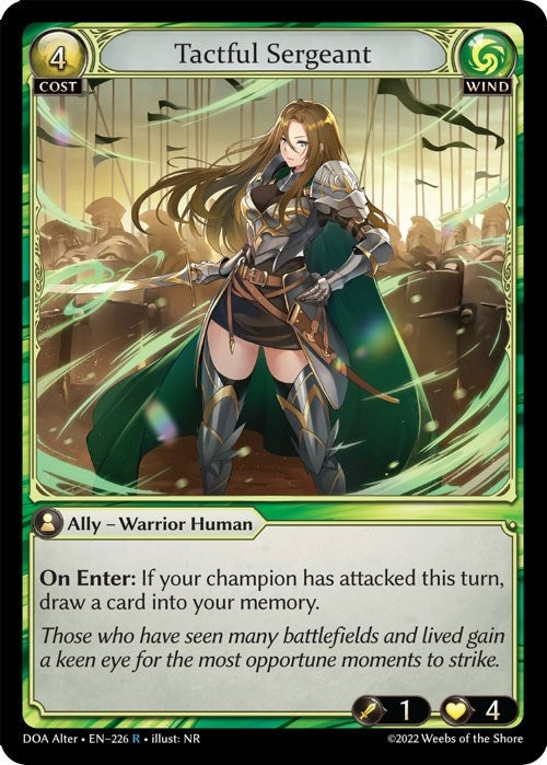 Image for Tactful Sergeant (226) (Dawn of Ashes Alter Edition) - Grand Archive TCG