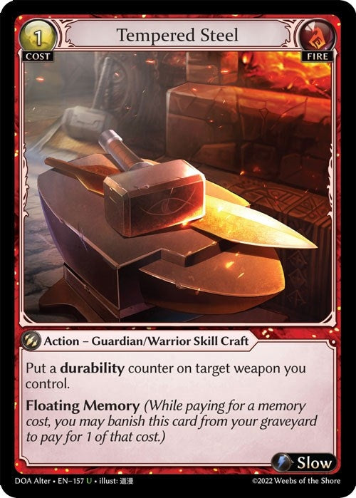 Image for Tempered Steel (157) (Dawn of Ashes Alter Edition) - Grand Archive TCG
