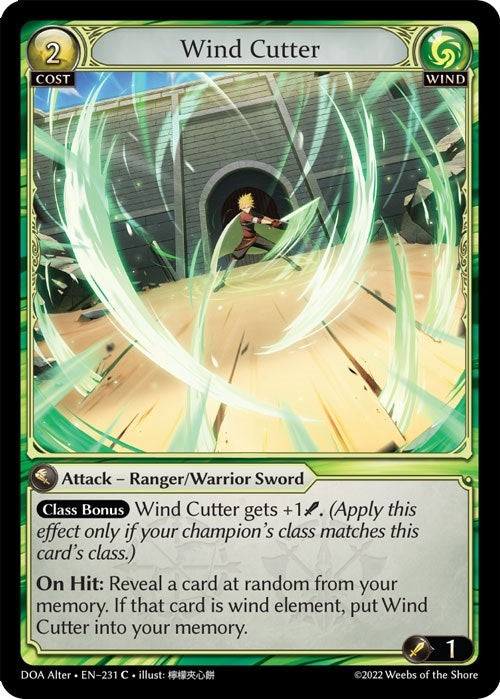 Image for Wind Cutter (231) (Dawn of Ashes Alter Edition) - Grand Archive TCG