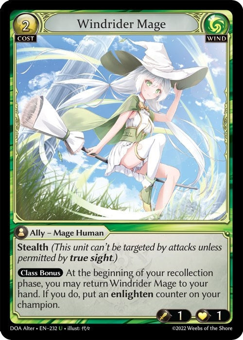 Image for Windrider Mage (232) (Dawn of Ashes Alter Edition) - Grand Archive TCG
