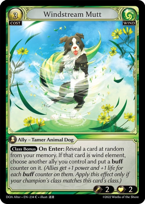 Image for Windstream Mutt (234) (Dawn of Ashes Alter Edition) - Grand Archive TCG