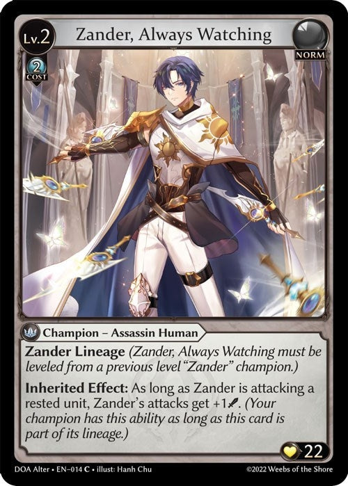 Image for Zander, Always Watching (014) (Dawn of Ashes Alter Edition) - Grand Archive TCG