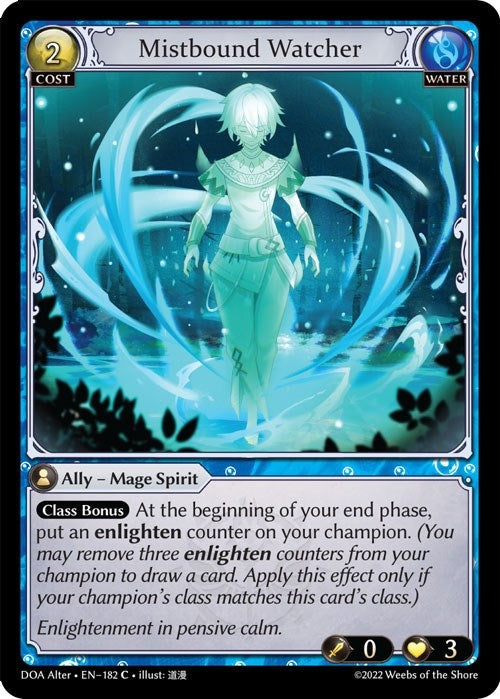 Image for Mistbound Watcher (182) (Dawn of Ashes Alter Edition) - Grand Archive TCG